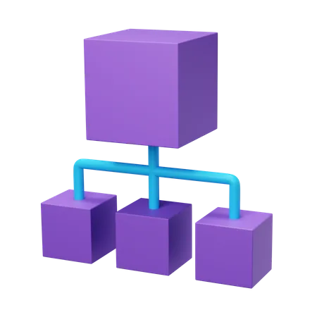 Cubos de hierarquia  3D Icon