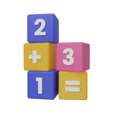 Cubos numéricos  3D Icon