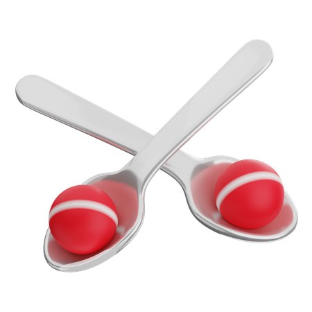 Cucharada de canicas  3D Icon