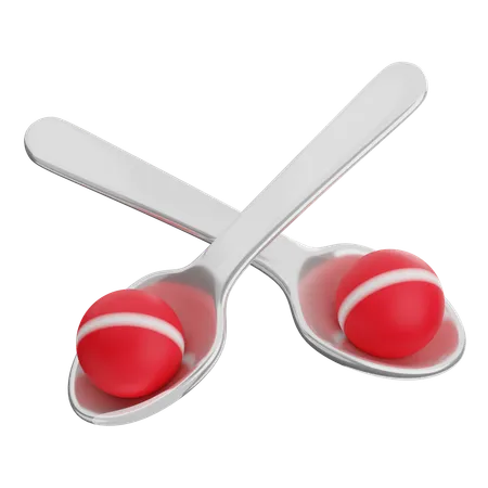 Cucharada de canicas  3D Icon