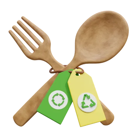 Reciclar cuchara  3D Icon