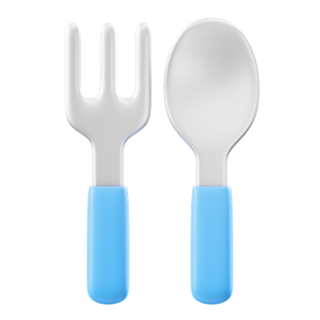 Cuchara tenedor  3D Icon