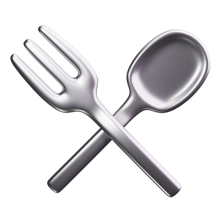 Cuchara tenedor  3D Icon