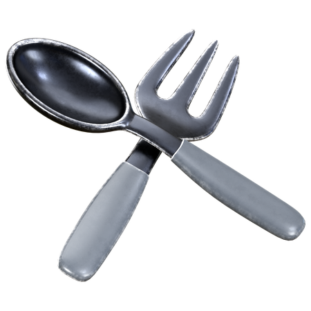 Cuchara y tenedor  3D Icon