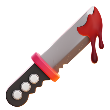 Cuchillo cubierto de sangre  3D Icon