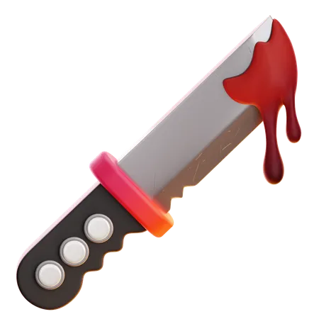 Cuchillo cubierto de sangre  3D Icon