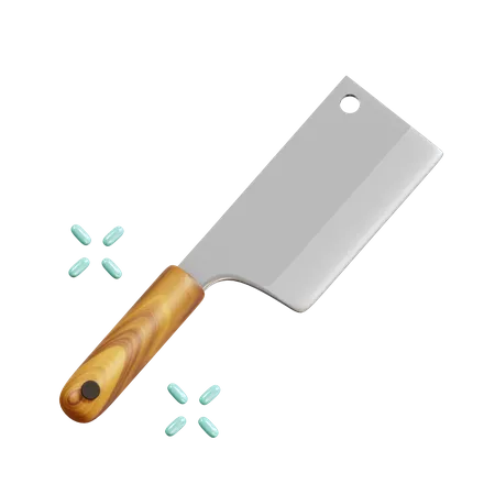 Cuchillo de carne  3D Icon