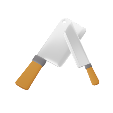 Cuchillo de carnicero  3D Icon