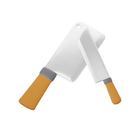 Cuchillo de carnicero  3D Icon