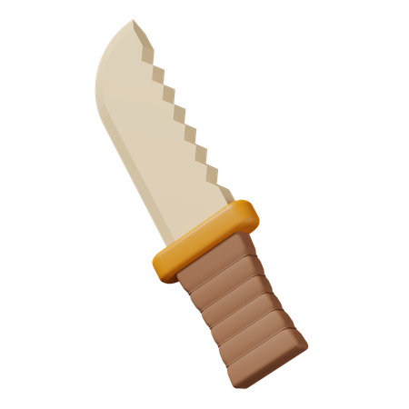 Cuchillo de supervivencia  3D Icon