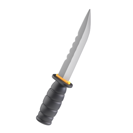 Cuchillo de supervivencia  3D Icon