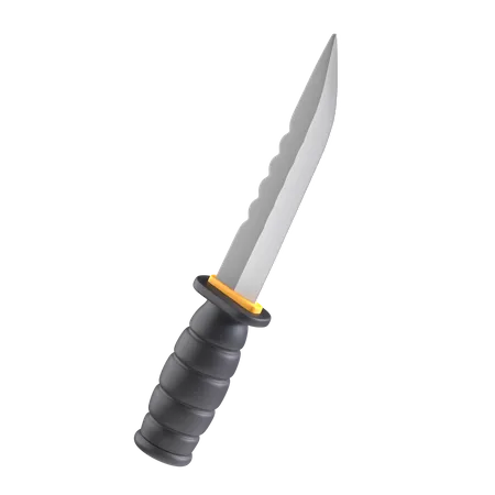 Cuchillo de supervivencia  3D Icon