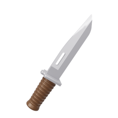 Cuchillo de supervivencia  3D Icon