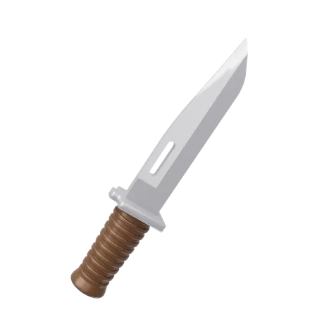 Cuchillo de supervivencia  3D Icon