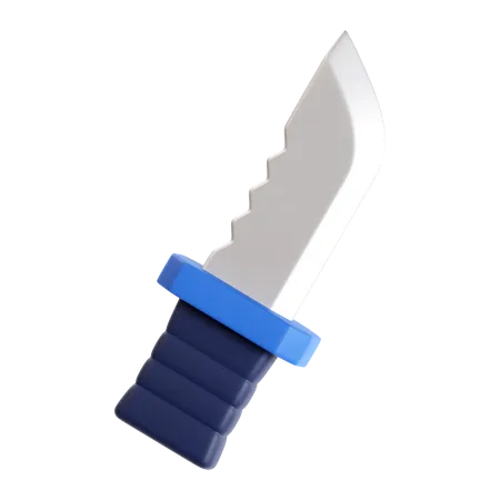 Cuchillo de supervivencia  3D Icon