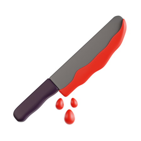 Cuchillo sangriento  3D Icon