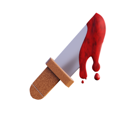 Cuchillo sangriento  3D Icon