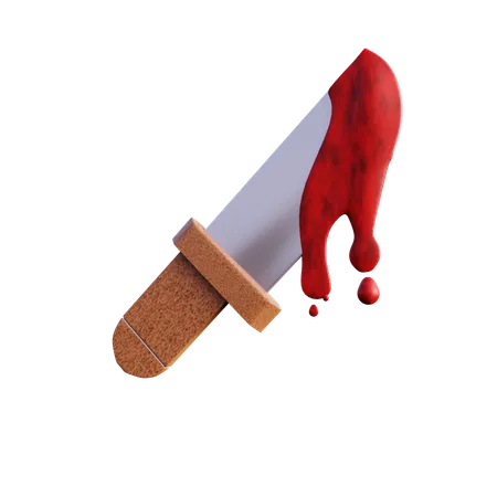 Cuchillo sangriento  3D Icon