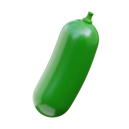 Cucumber Vegetable 3 D 3D Icon