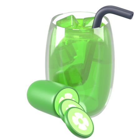 Cucumber Juice 3D Icon