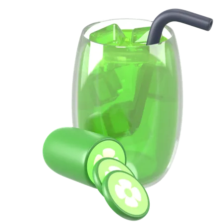 Cucumber Juice 3D Icon