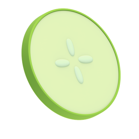 Cucumber Piece  3D Icon