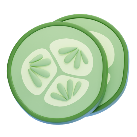 오이 슬라이스  3D Icon