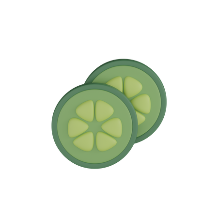 Cucumber Slices  3D Icon