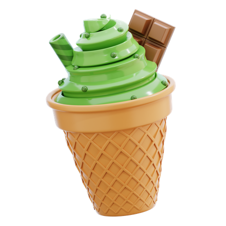 Cucurucho de helado  3D Icon