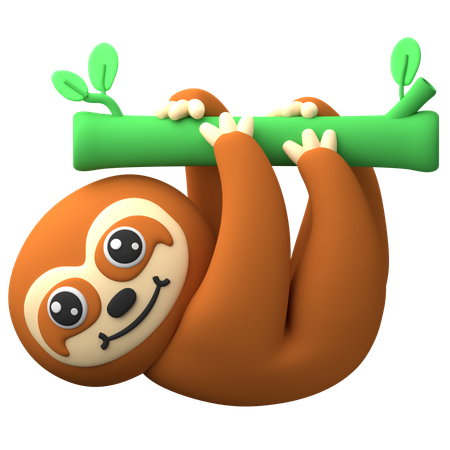 Cuddly Sloth  3D Icon