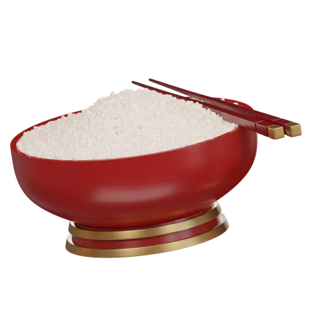 Bol de arroz  3D Icon