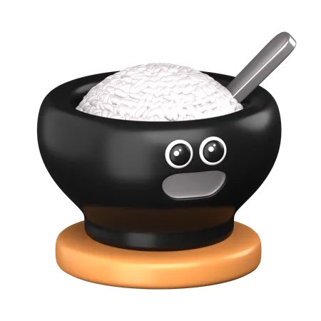 Bol de arroz  3D Icon