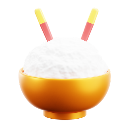 Bol de arroz  3D Icon