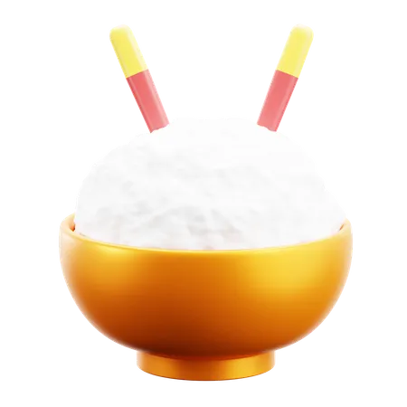 Bol de arroz  3D Icon