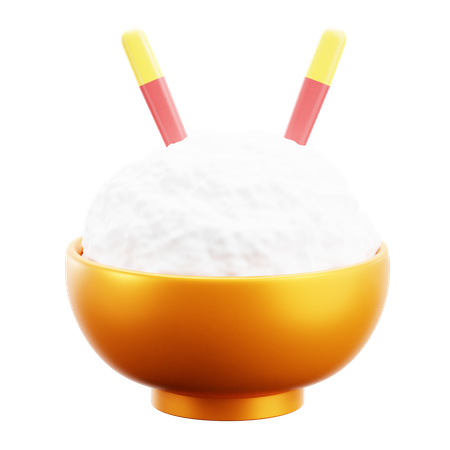 Bol de arroz  3D Icon