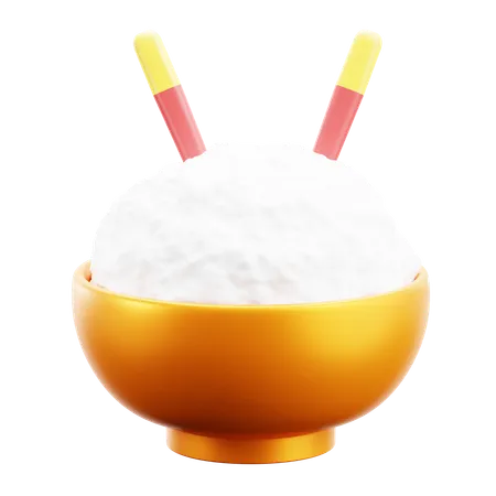 Bol de arroz  3D Icon