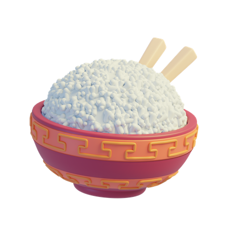 Bol de arroz  3D Icon