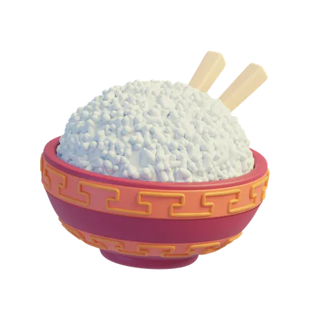 Bol de arroz  3D Icon