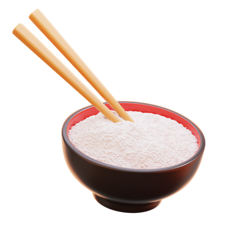 Bol de arroz  3D Icon