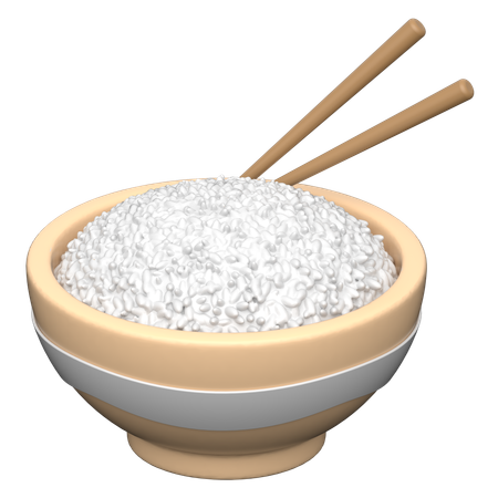 Bol de arroz  3D Icon