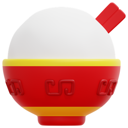 Bol de arroz  3D Icon