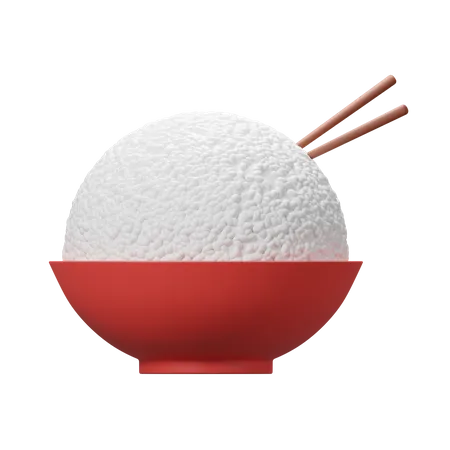 Bol de arroz  3D Icon