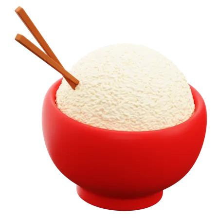 Bol de arroz  3D Icon