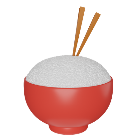 Bol de arroz  3D Icon