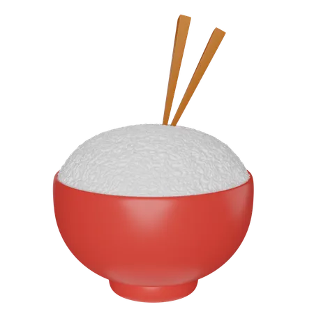 Bol de arroz  3D Icon