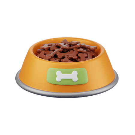 Plato de comida para mascotas  3D Icon