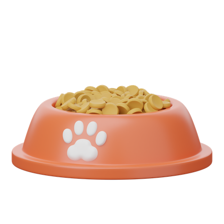 Plato de comida para mascotas  3D Icon