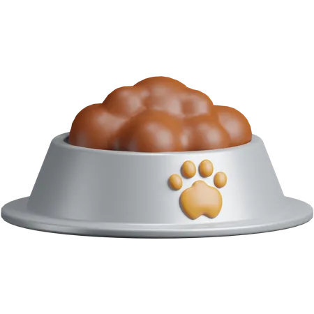 Plato de comida para mascotas  3D Icon