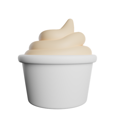 Tazón de mayonesa  3D Icon