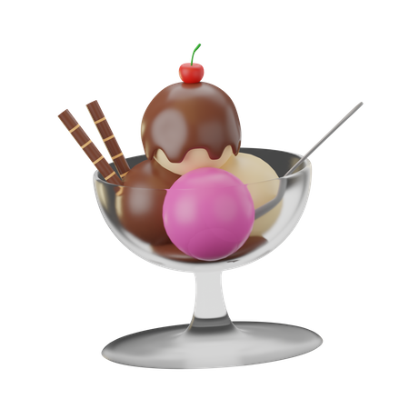 Tazón de helado  3D Icon